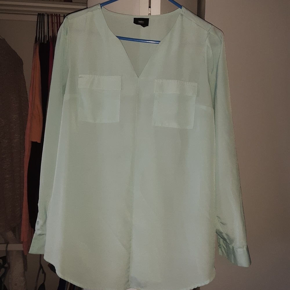 Mint green blouse